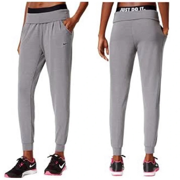 Nike Dri-Fit Just Do it Foldover Training Jogger Pants Size Small. - Picture 1 of 1